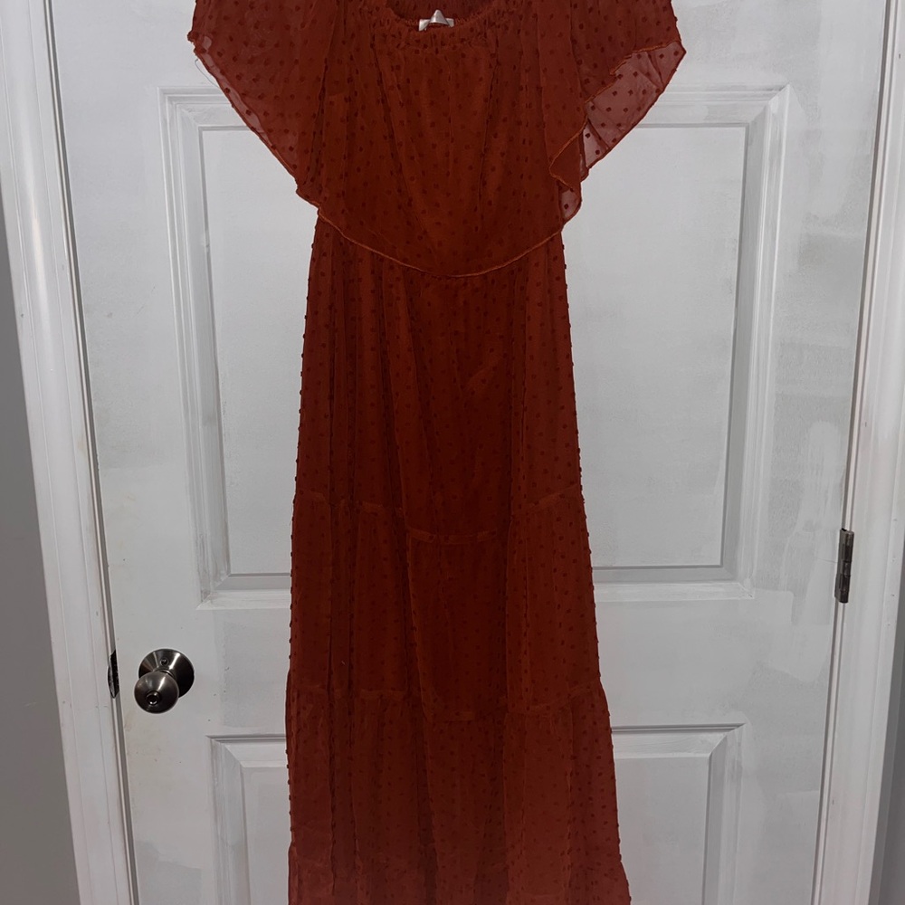 Elegant Rust Dress